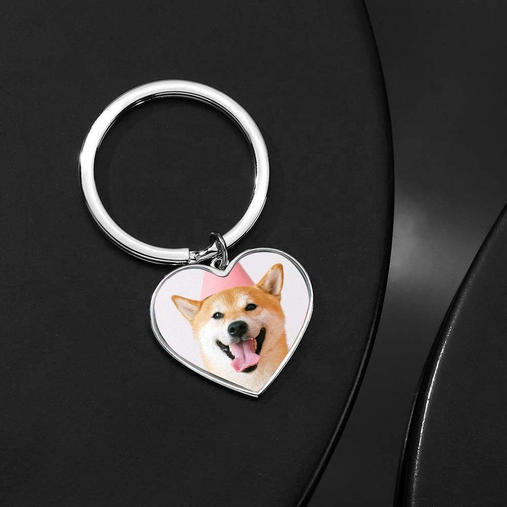 Custom Pet Photo Keychain, 925 Sterling Silver Heart | Furkits™ Forever In My Heart Series - Furkits