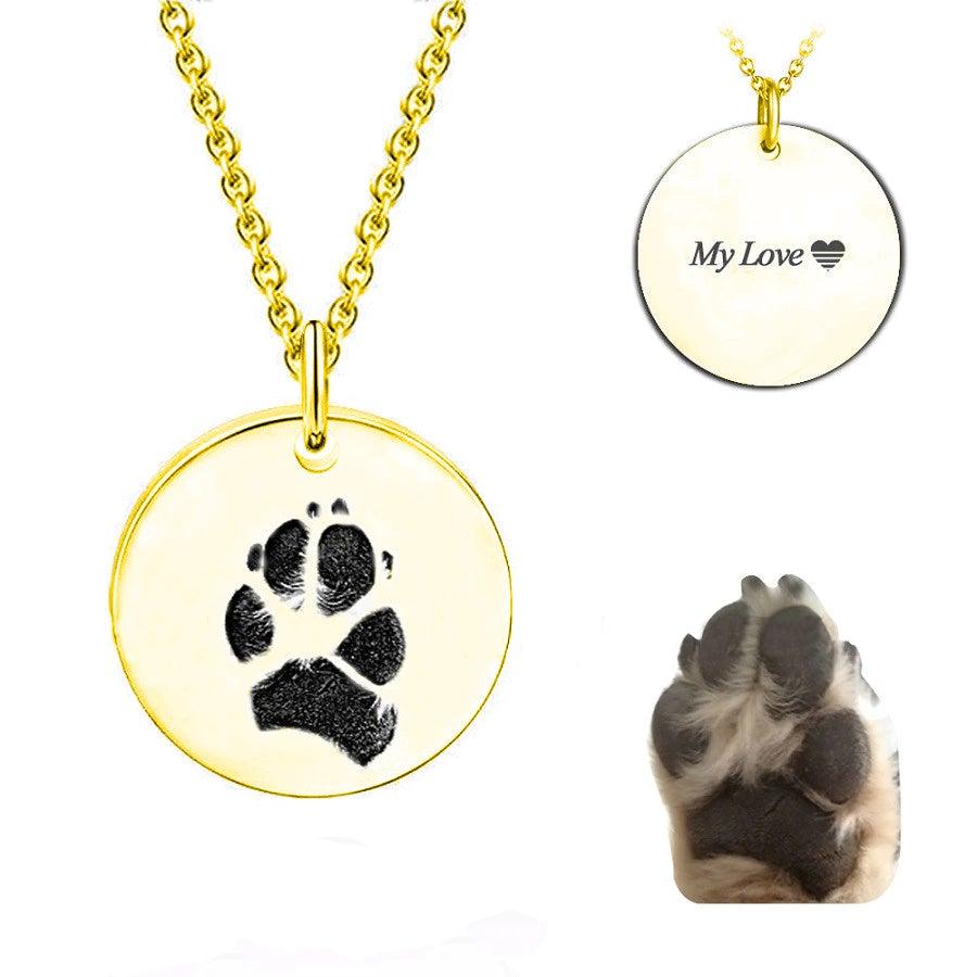 Custom paw print necklace, memorial pet necklace – Now That's Personal!