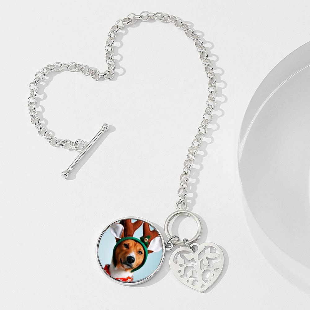 Custom Pet Photo Bracelet, 925 Sterling Silver | Furkits™ Forever In My Heart Series - Furkits