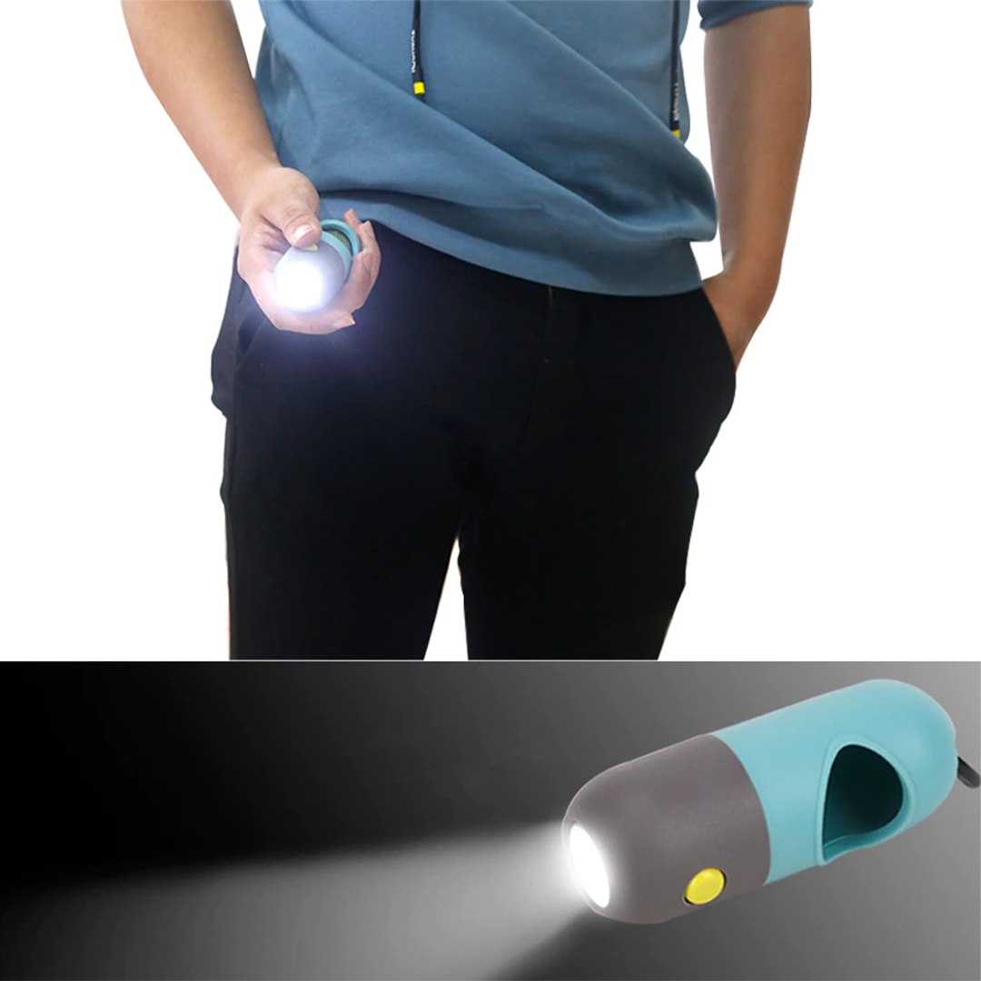 Poop Bag Dispenser with Torch Light