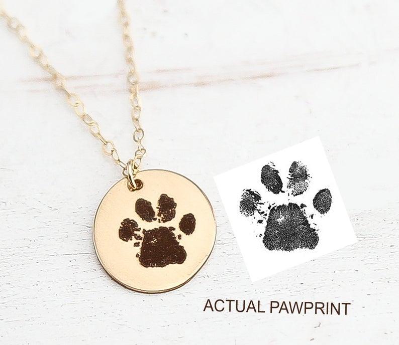Custom Pet Paw Print Necklace - 925 Sterling Silver, 3 Colors / 2 Styles | Furkits™ Paw Series - Furkits