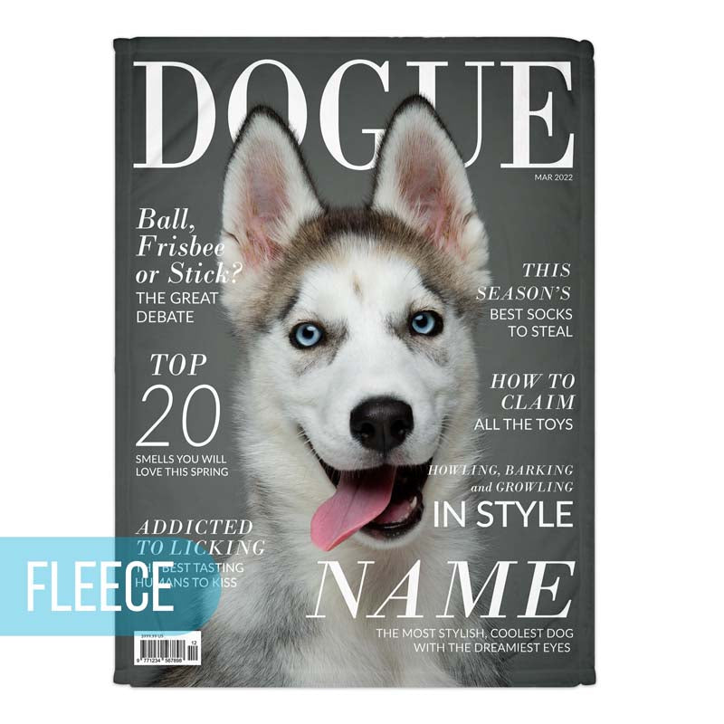 Custom Pet Fleece and Sherpa Blanket | Pet Photo Blanket | Dogue Magazine