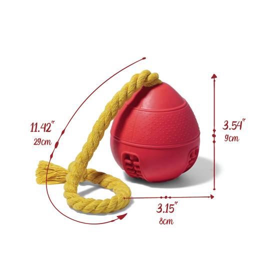 Red Rubber Food Popper - 3.15